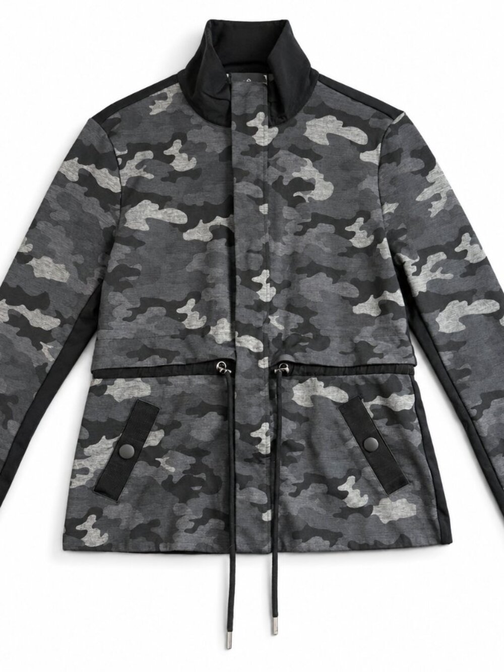 Cabi Camouflage Long Sleeve Gray Black‎ Size Jacket Heather Gray Medium